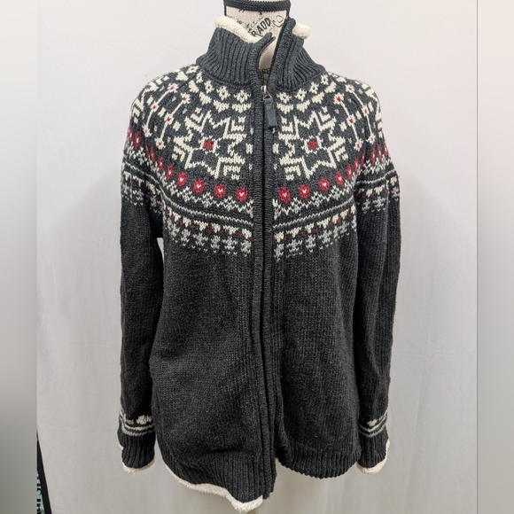 Sunice Sweaters - Women's Dark gray and White Patterned Sweater